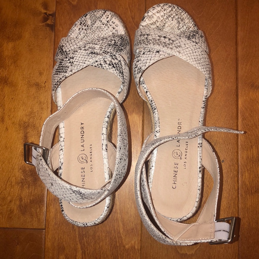 Chinese Laundry Zala Sandal Wedge: Snake